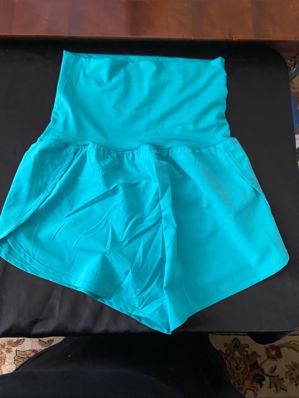 Zenana Outfitters Turquoise High-Waist Athletic Skort